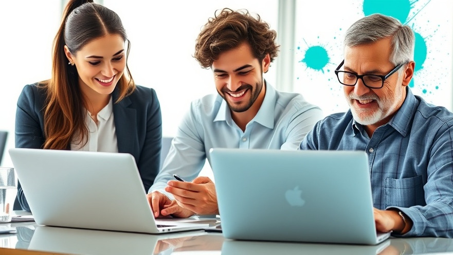 Diverse team collaborating on email marketing best practices in a vibrant office.