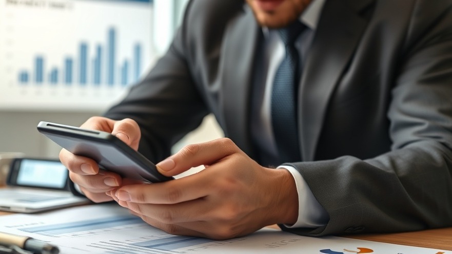 Business person calculating loan affordability with a calculator in an office setting.