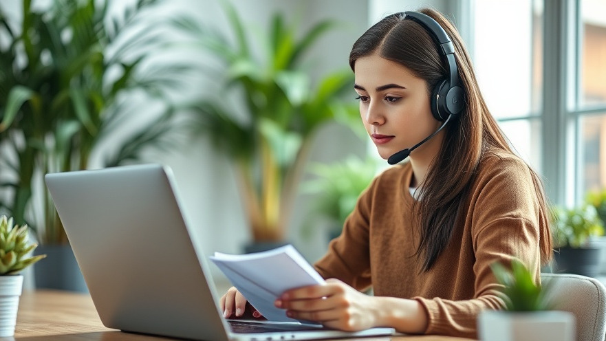 Focused young woman in a modern home office, enhancing Employee Growth with skill development.