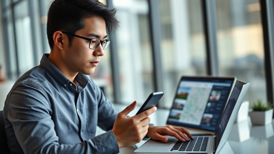 Young professional exploring engaging home listings with real estate marketing tips.