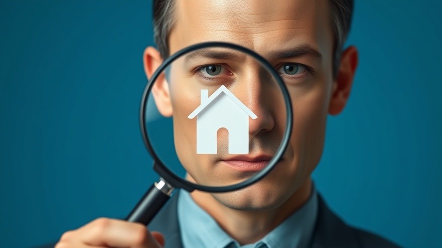 Business professional analyzing Maryland real estate trends with a magnifying glass.