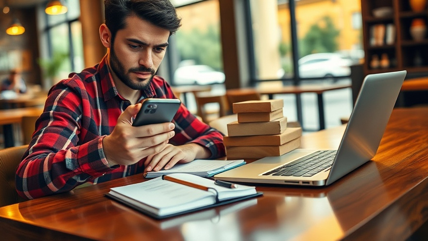 Person selling unused items in a cozy coffee shop, showcasing financial opportunities.