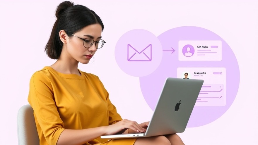 Young woman in mustard dress focused on laptop, illustrating LinkedIn strategies for business growth.