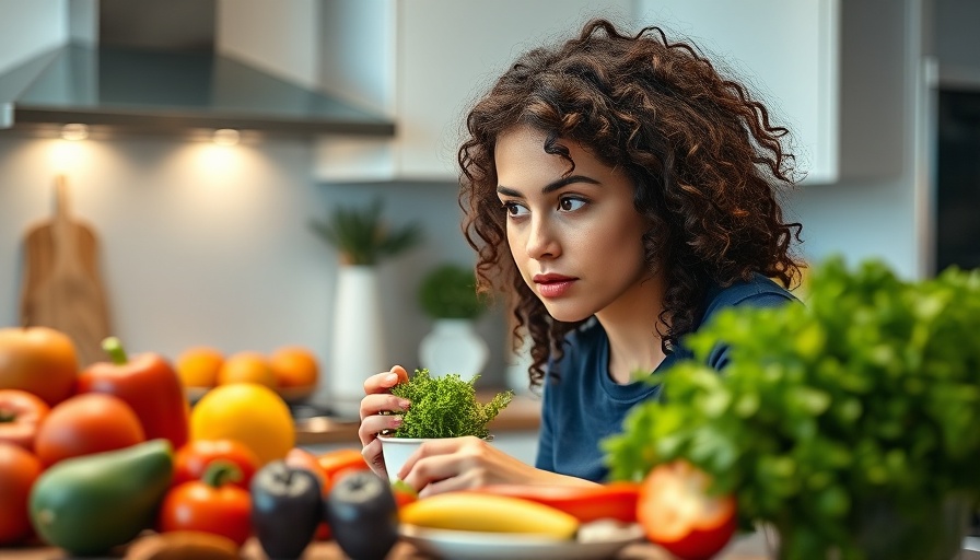 Healthy foods in a kitchen setting for hourglass figure.