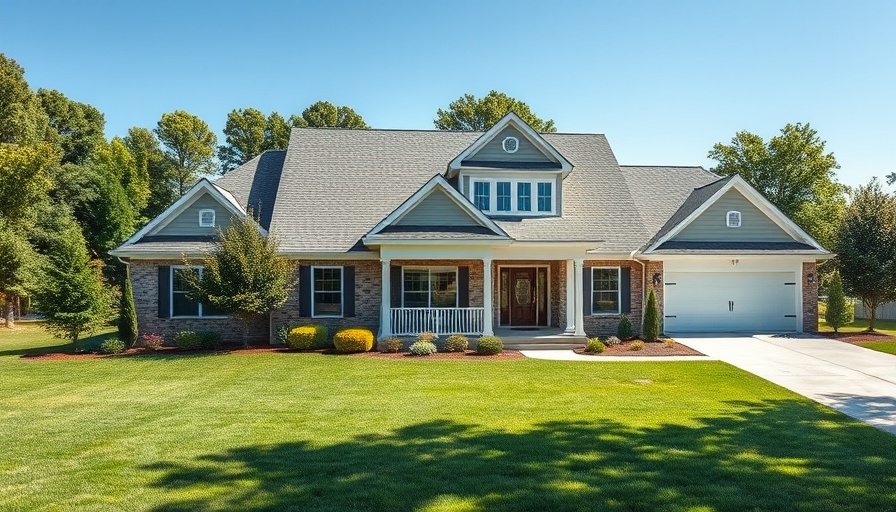 Spacious house with a grey roof perfect for roof repair tips for homeowners.