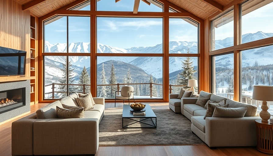 Luxurious mountain living room showcasing panoramic alpine views.