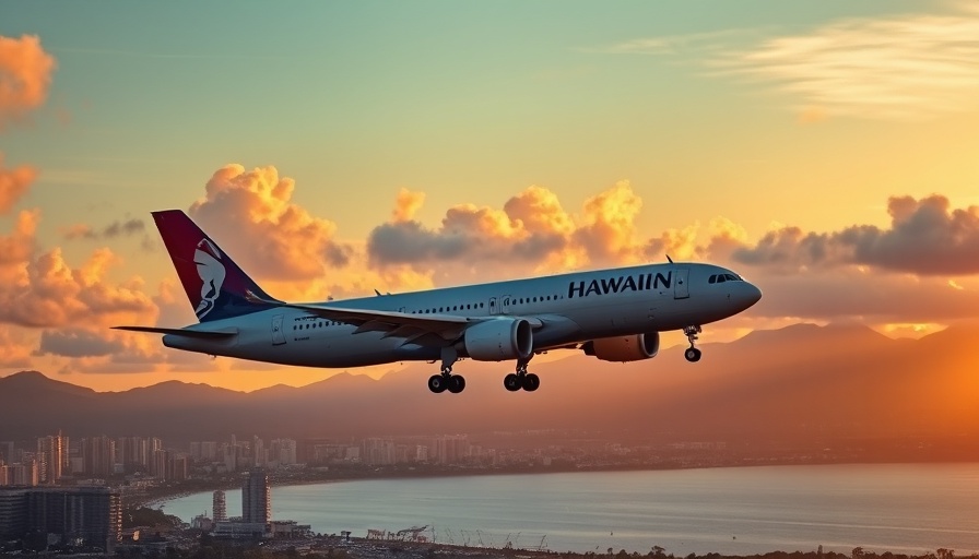 Hawaiian Airlines plane landing at sunset, Long-Distance Flights with Empty Seats.