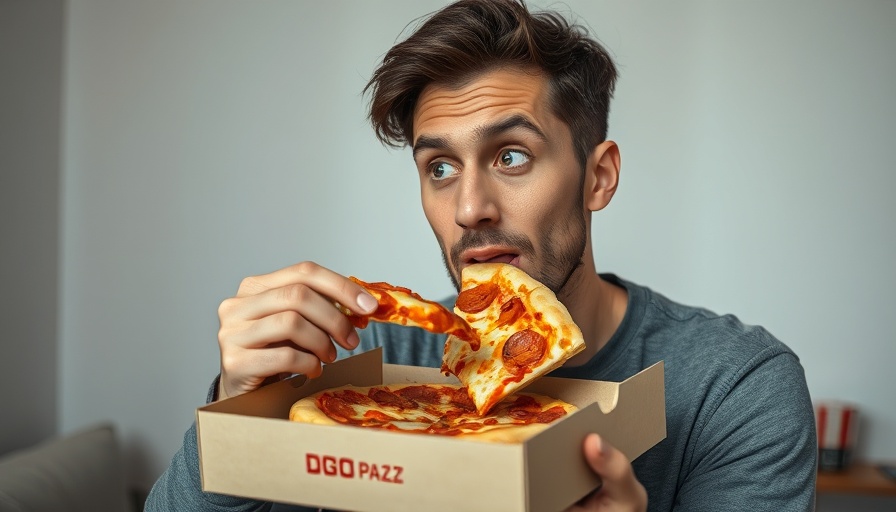 Stop Binge Eating: Woman eating pizza and fries.