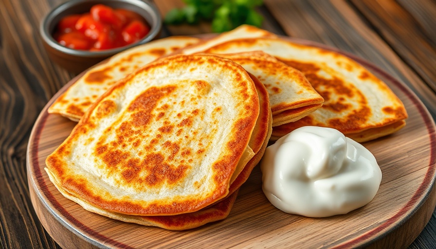 Delicious quesadillas with salsa and sour cream, perfect for family-friendly no recipe needed dinner ideas.