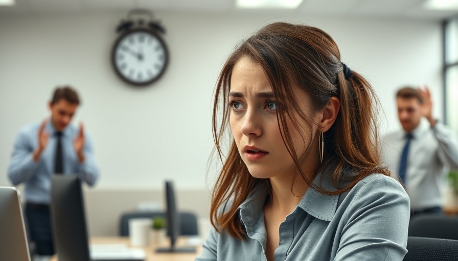 Office worker under pressure, reflecting Musk's monitoring style.