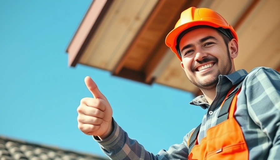 Benefits of Hiring Expert Roofers: Smiling worker inspecting roof.