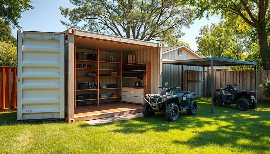 Smart uses for shipping containers in a suburban backyard.