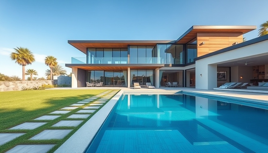 Modern house with pool exemplifying smart backyard investments.