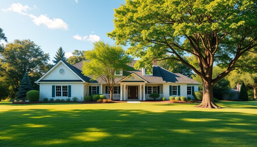 Charming suburban Maryland home with pristine lawn, home maintenance tips.