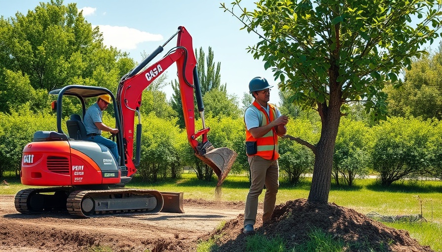 Landscape workers on a full-service landscape construction project.