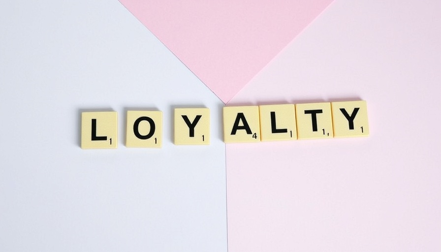 Word tiles spelling 'LOYALTY' and 'BRAND' on colorful background, concept for starting a loyalty program that engages customers.