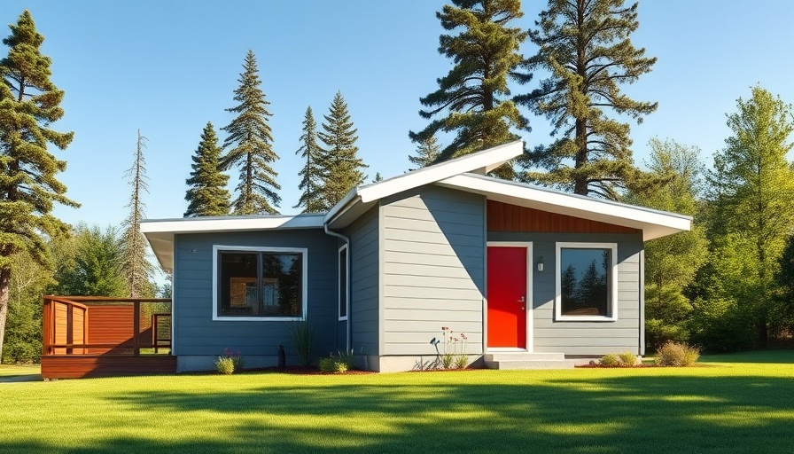 Modern home with a wooden deck, boosting home value