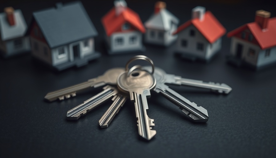 House keys on dark surface with model houses, symbolizing how use and occupancy agreements work.