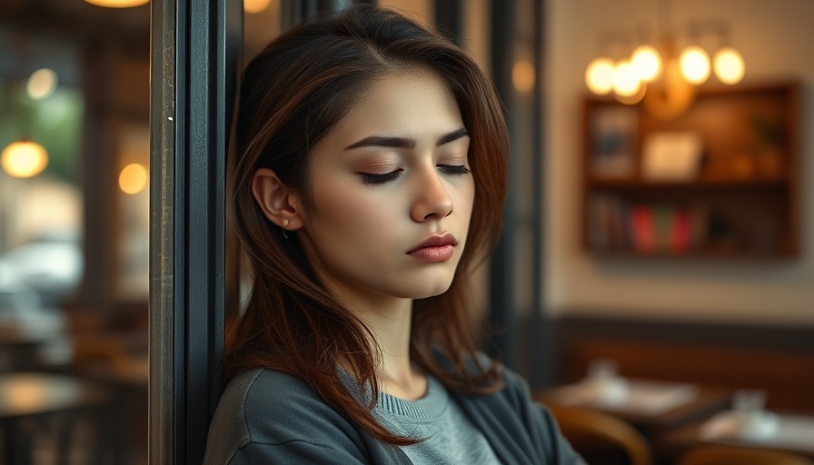 Exhausted woman in a cafe seeking productivity tips for burnout relief.