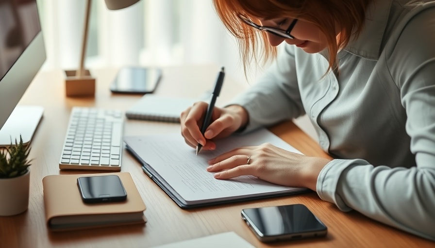Person planning self-improvement strategies for local businesses.