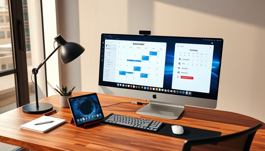 Advanced calendar features on computer screen in modern workspace.