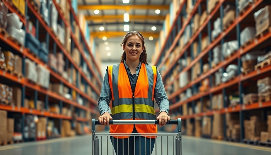 Warehouse worker managing inventory and supply chain.