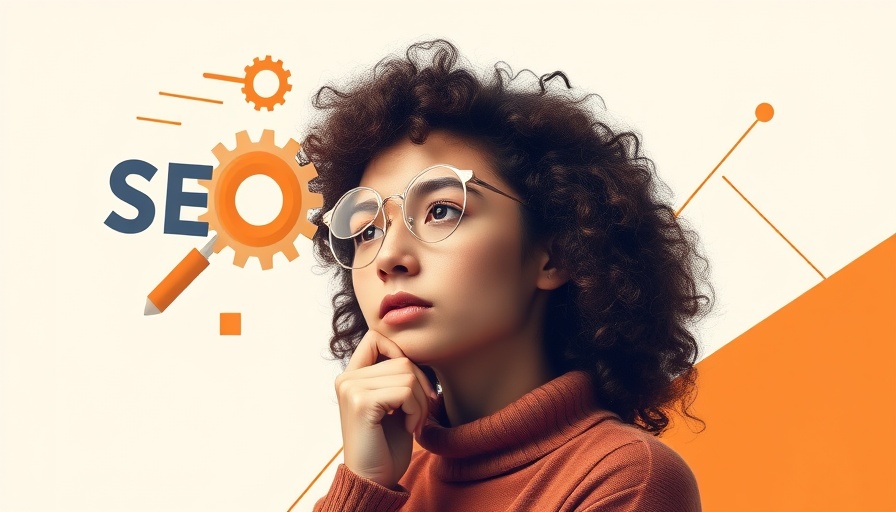 AI-driven search SEO tutorial concept with thoughtful woman.