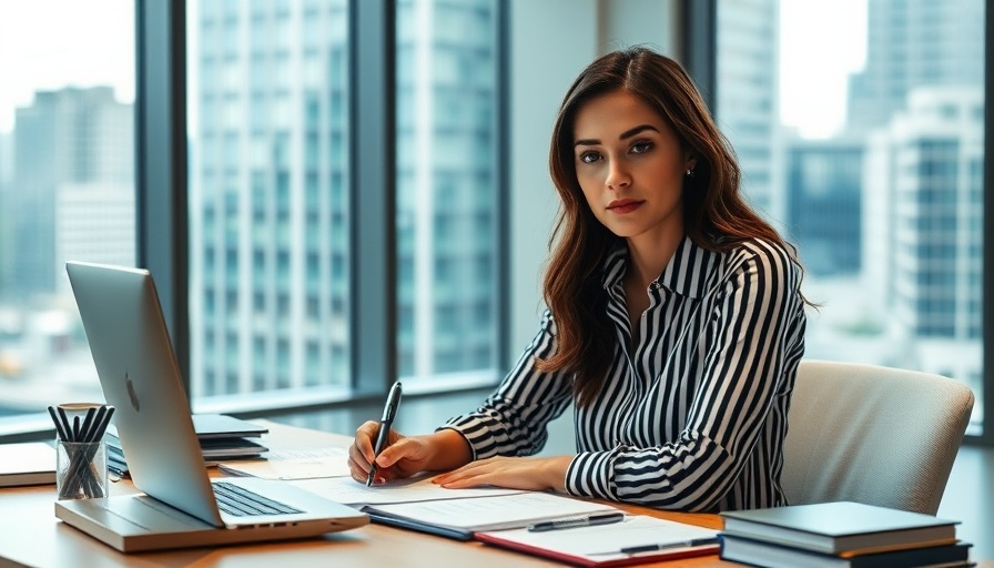 Professional woman planning time blocking for organized living.