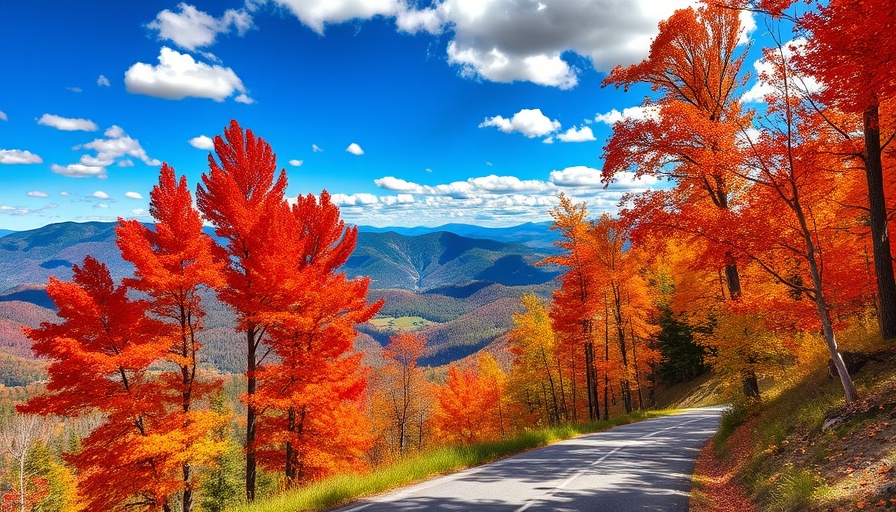Scenic road trips through fall foliage in Maryland mountains.