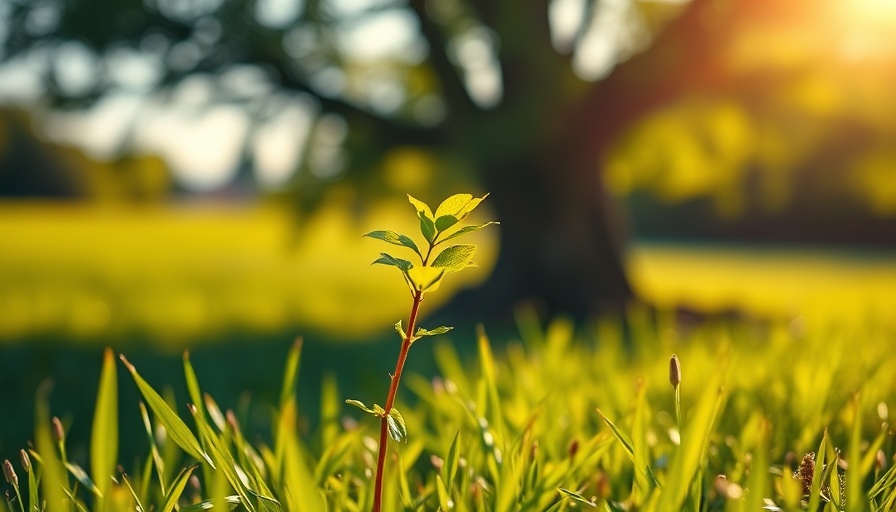 Vibrant sapling symbolizing multi-generational wealth in Maryland, thriving in lush field.