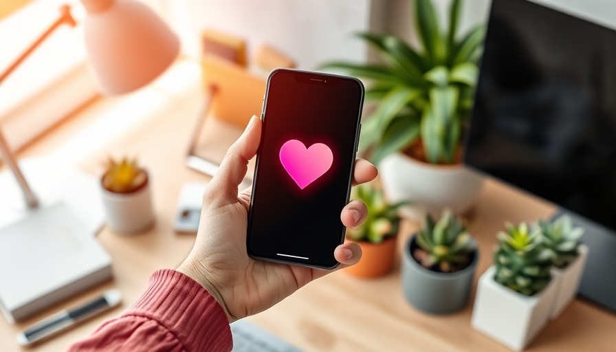 Modern desk setup with social media notification and SEO strategies.