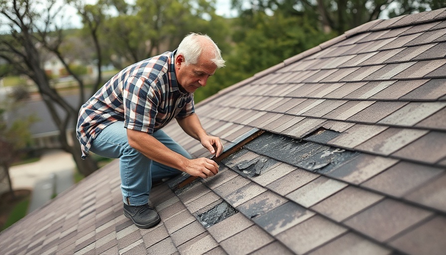 Home inspector checking roof for inspection red flags.