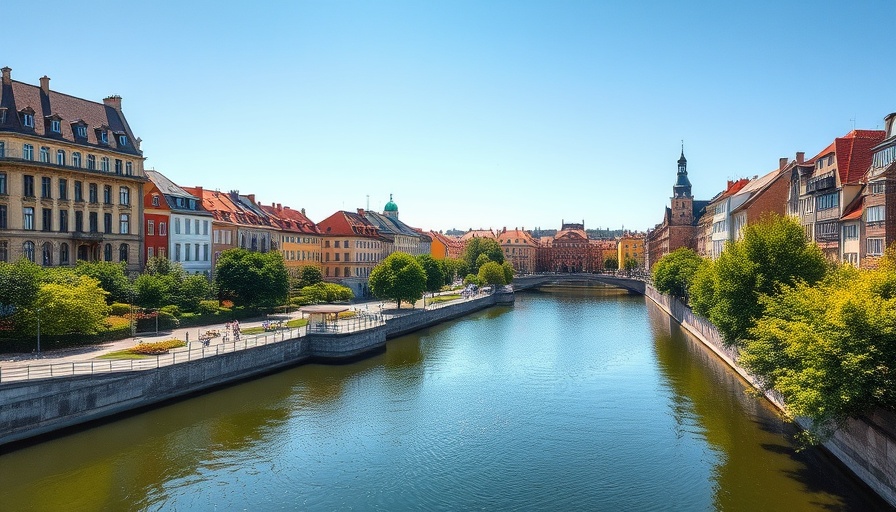 Scenic view of European city, ideal for retirees.