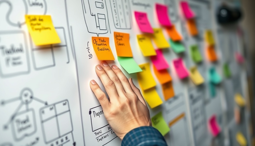 Hands planning a 90 Day Onboarding Plan Template on sticky notes.