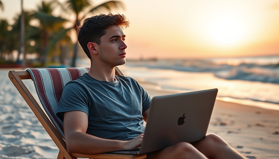 Exploring FIRE movement and entrepreneurship on a serene beach.