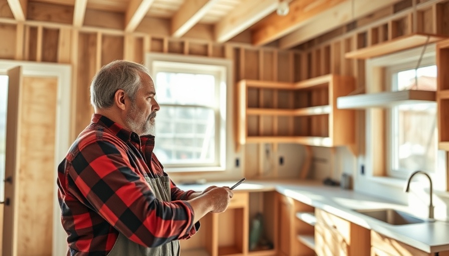 Focused craftsman working on kitchen remodeling, showcasing DIY vs Professional Kitchen and Bath Remodeling.