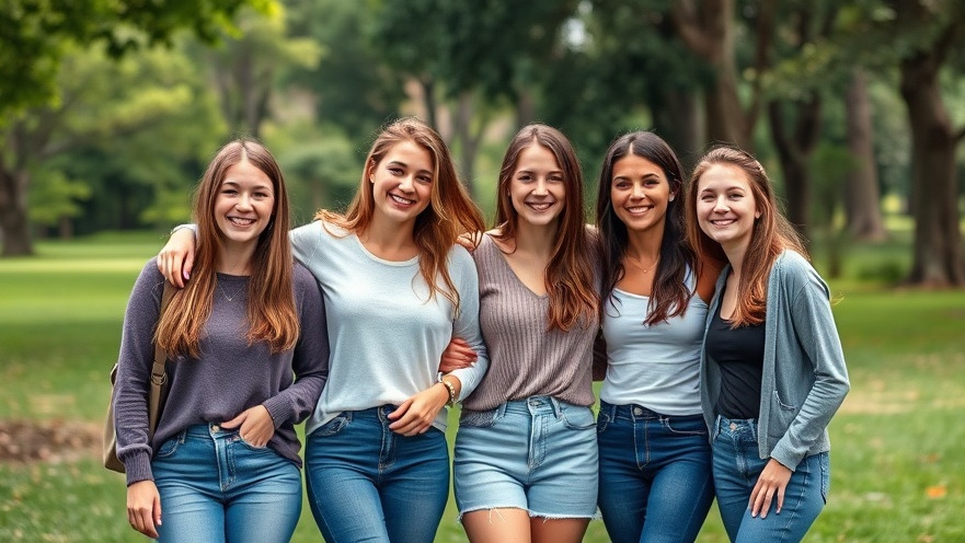 Four young women embodying Gen Z workplace expectations in a vibrant park setting.