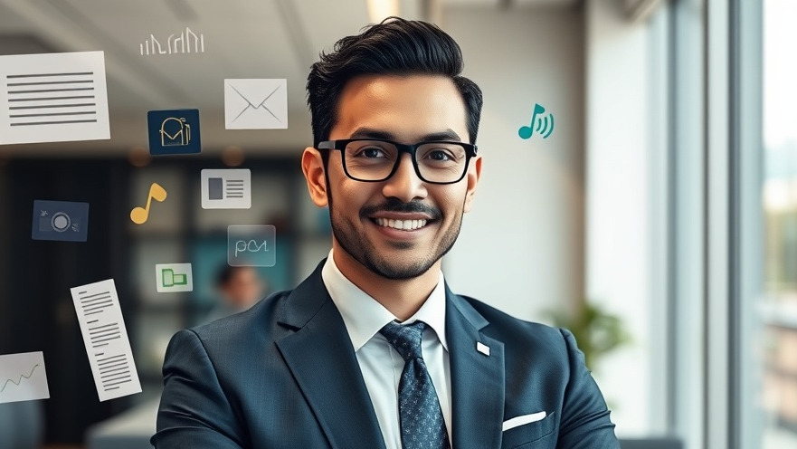 Professional businessperson embodies customer engagement with creative content formats.