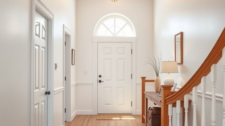 Inviting home entryway showcasing types of weather stripping for energy efficiency.