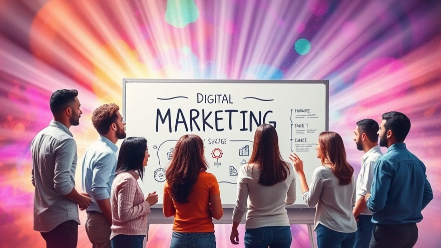 Diverse group discussing digital marketing strategies to enhance business visibility.