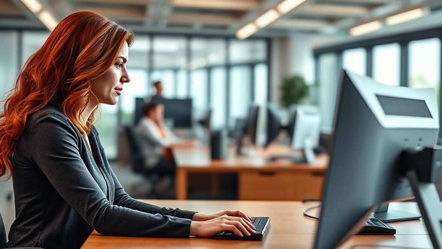 Focused employee training scene highlighting skills gaps analysis with modern office training.