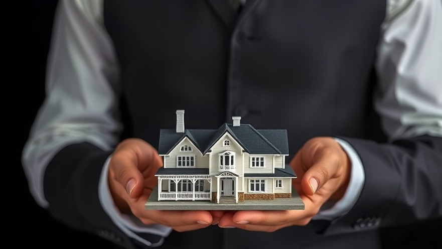 Stylish individual symbolizing mortgage fraud risks with a detailed house model.