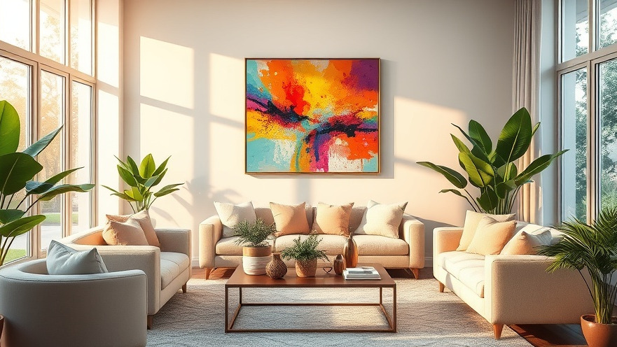 Elevate living spaces with vibrant abstract art and cozy pastel decor.