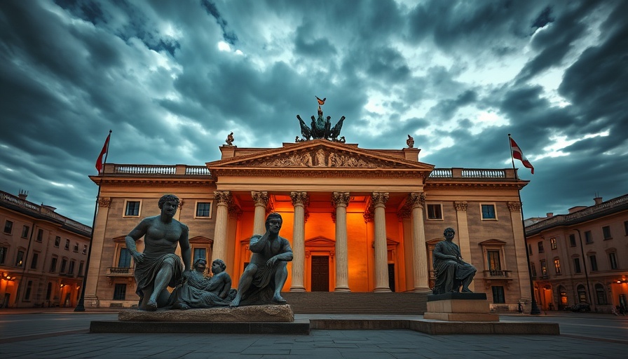 Historic statue at unique museum in Raleigh, evening view.
