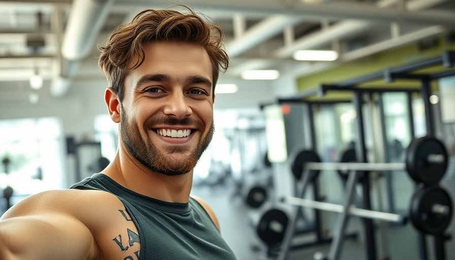 Stay Connected With Your Teenage Son: Parent at the gym taking a selfie.
