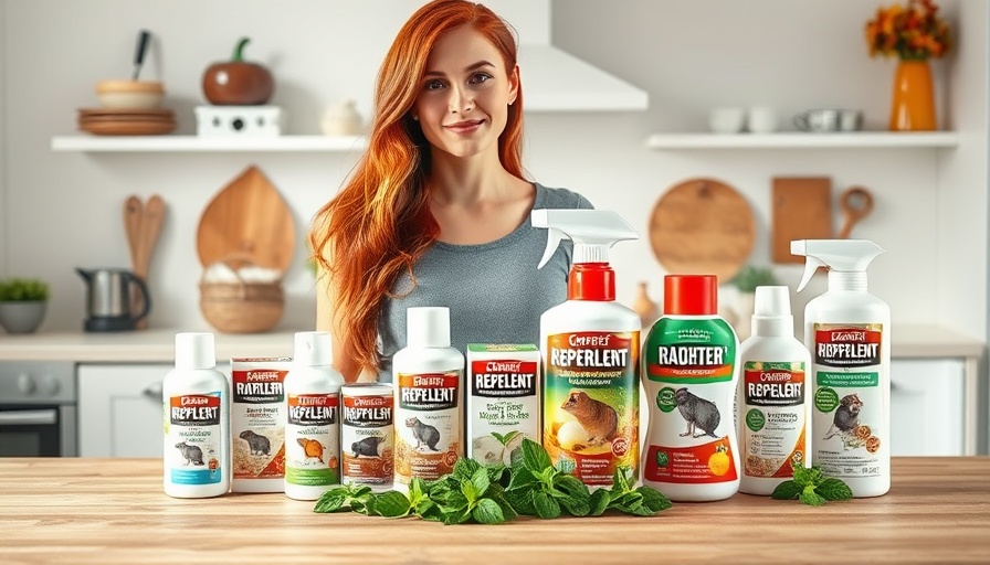 Woman demonstrating how to use peppermint oil for rodents with repellent products.