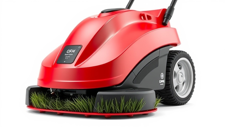 Red electric turf equipment with Classen and Vanguard branding.