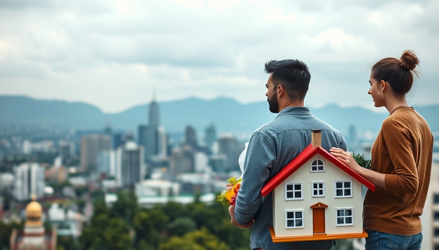 Family considering cost of living in Puget Sound, city view.