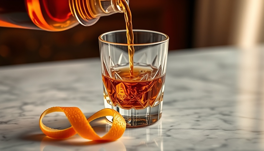 Perfect pour of the best bourbon in the world on marble.