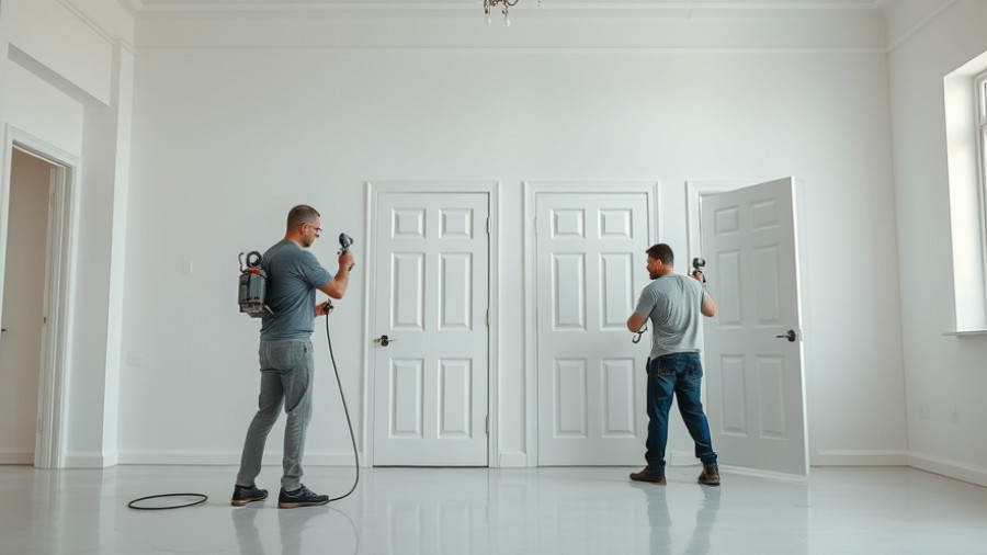 Interior door painting tips demonstrated with spraying technique.